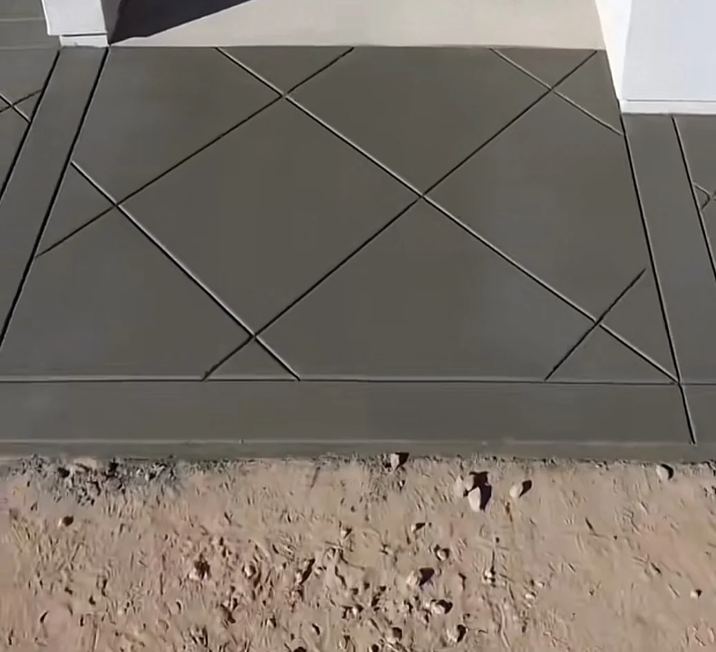 Geometric concrete pattern