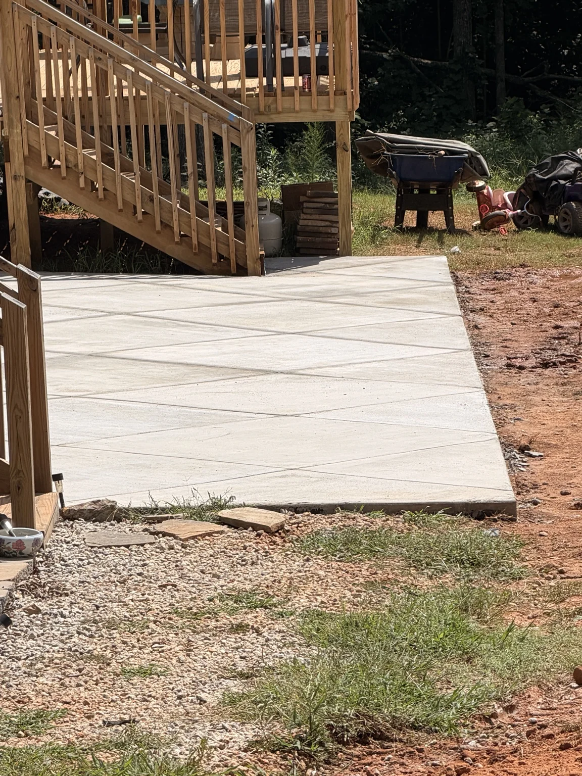 Patio beside the deck