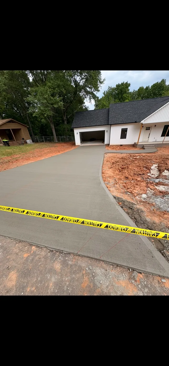 Curved garage approach