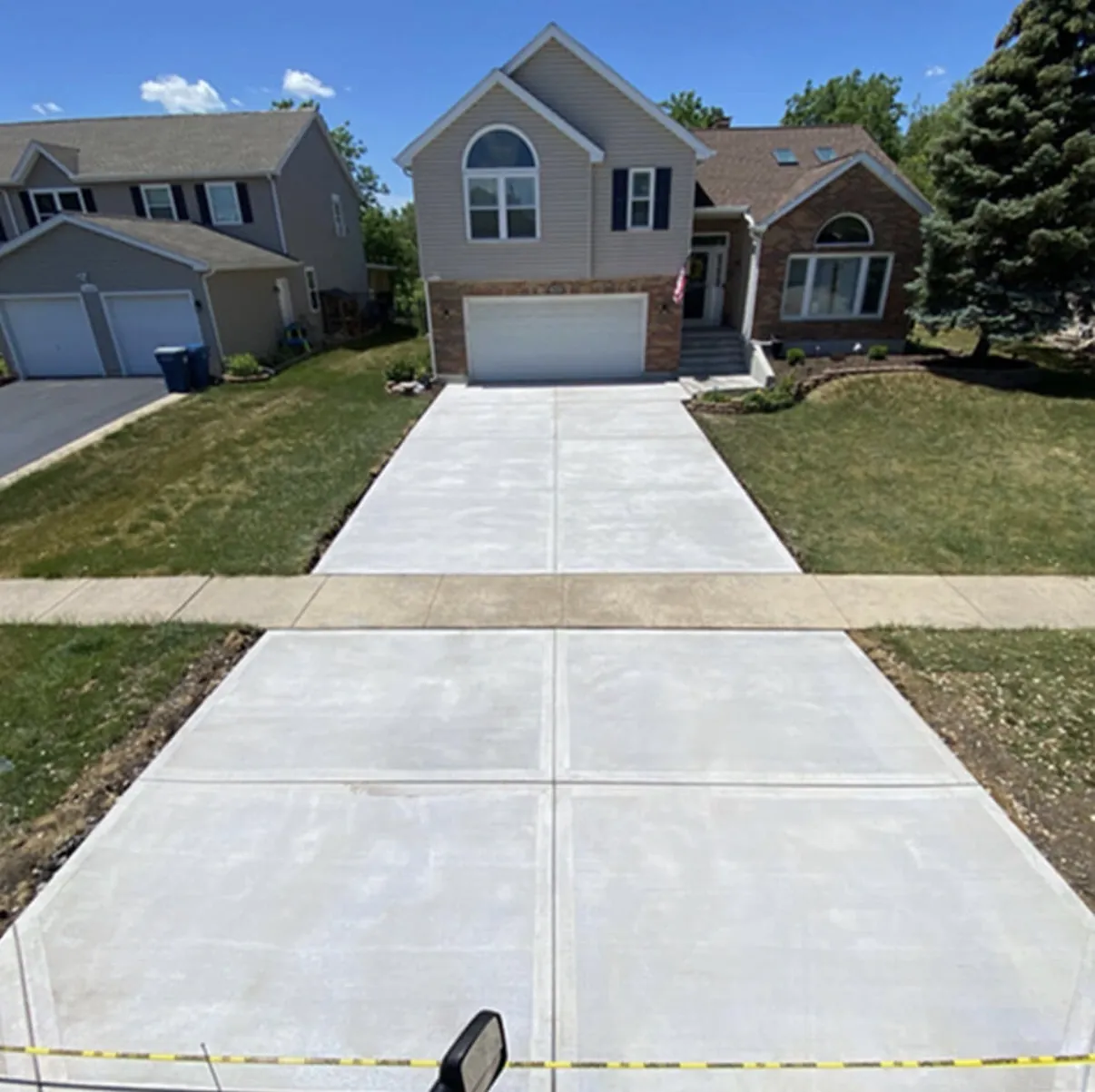 Completed residential driveway