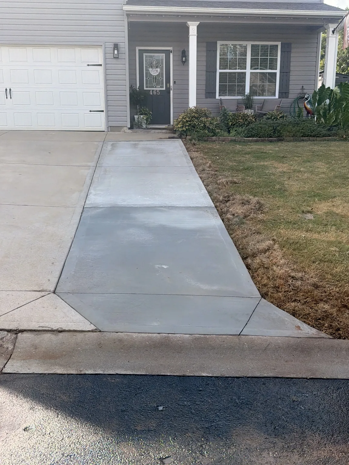 Driveway widening at the curb