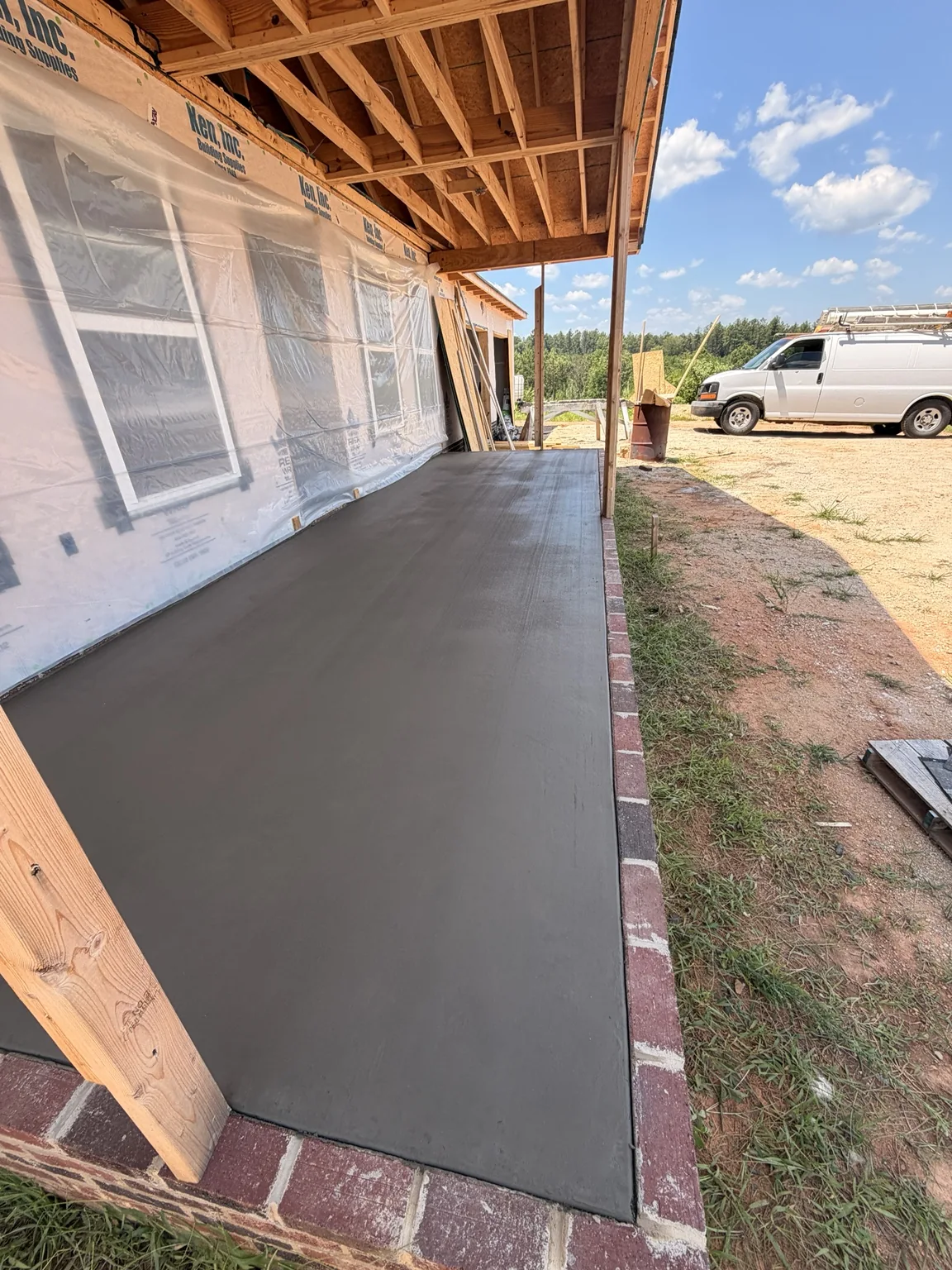 Covered patio and walkway