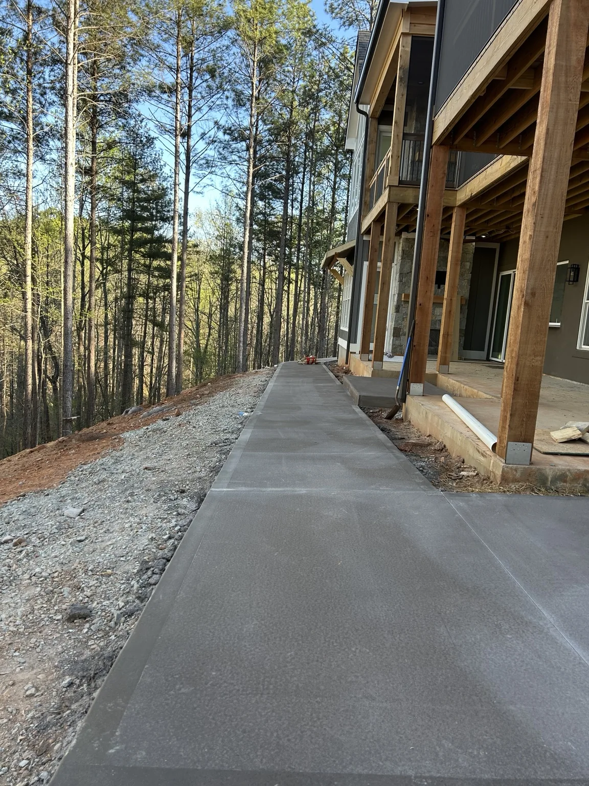 Covered porch and side walkway
