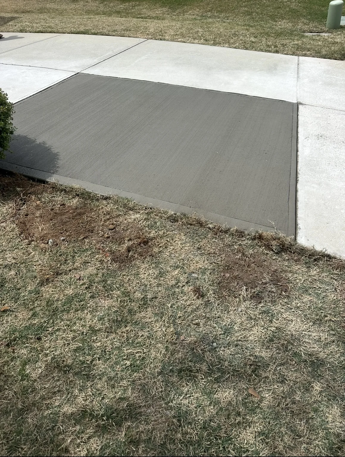 New concrete patio