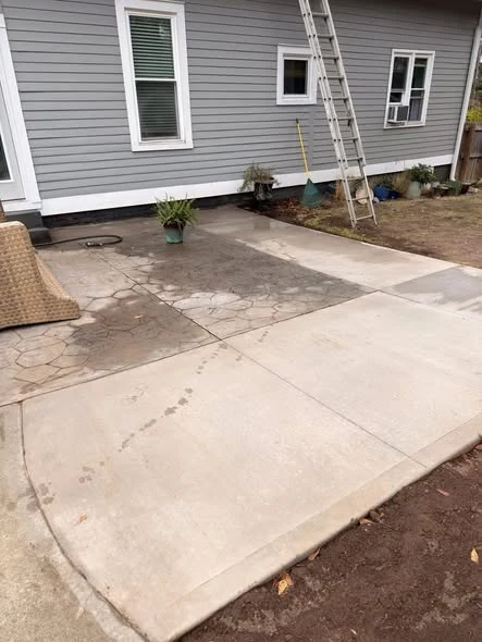 Curved edge beside the home