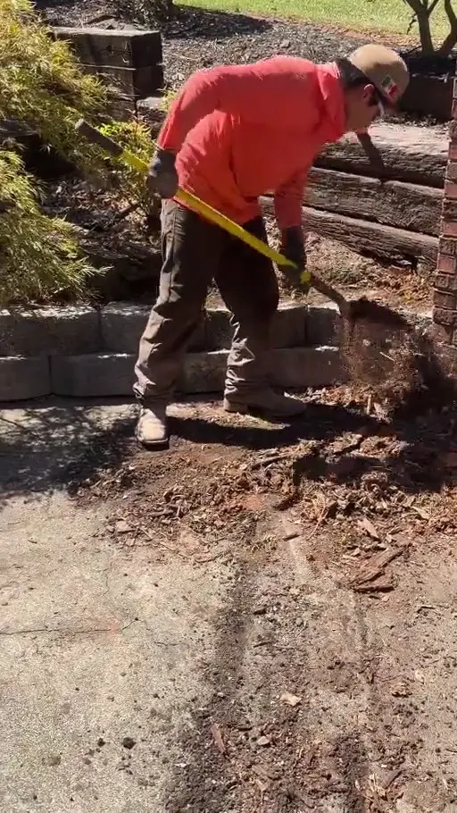 Outdoor block and column work in daylight